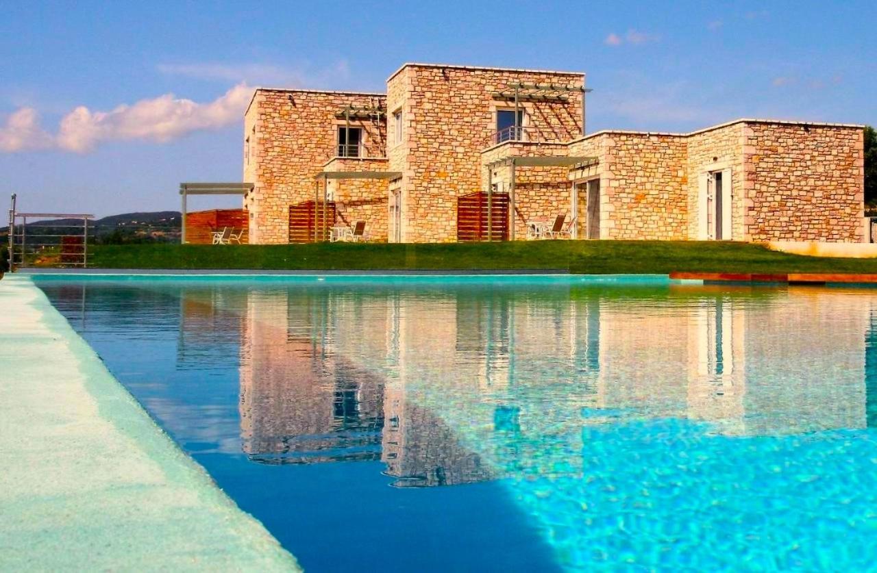 Stone Bay Houses In Messinia Kalamaki Beach Area Chrani Buitenkant foto