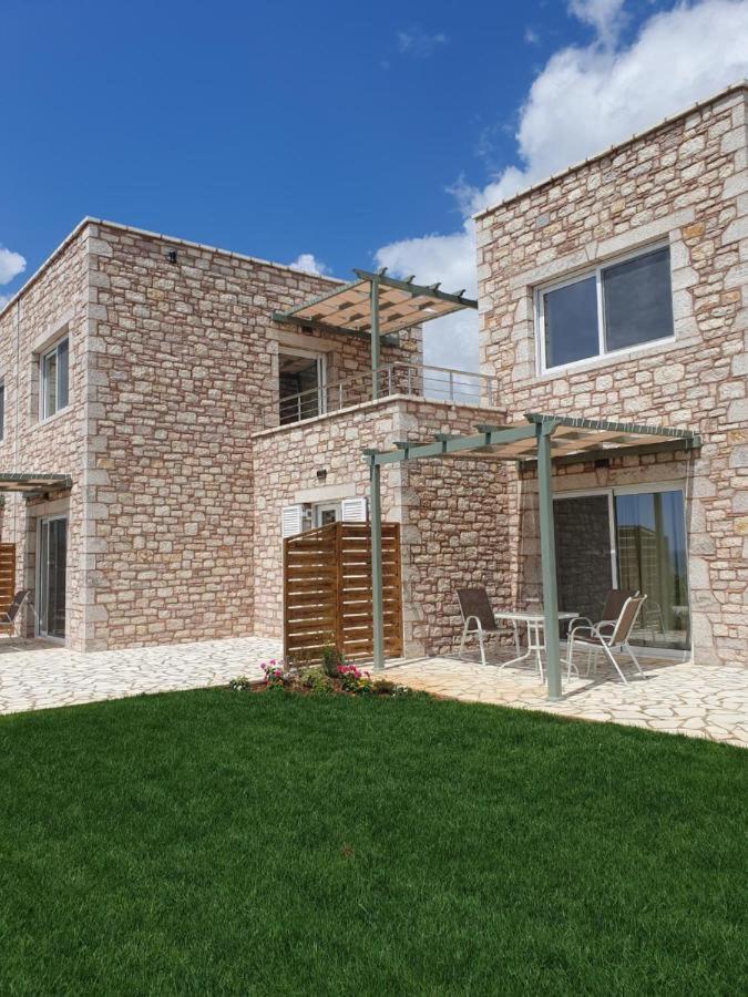 Stone Bay Houses In Messinia Kalamaki Beach Area Chrani Buitenkant foto