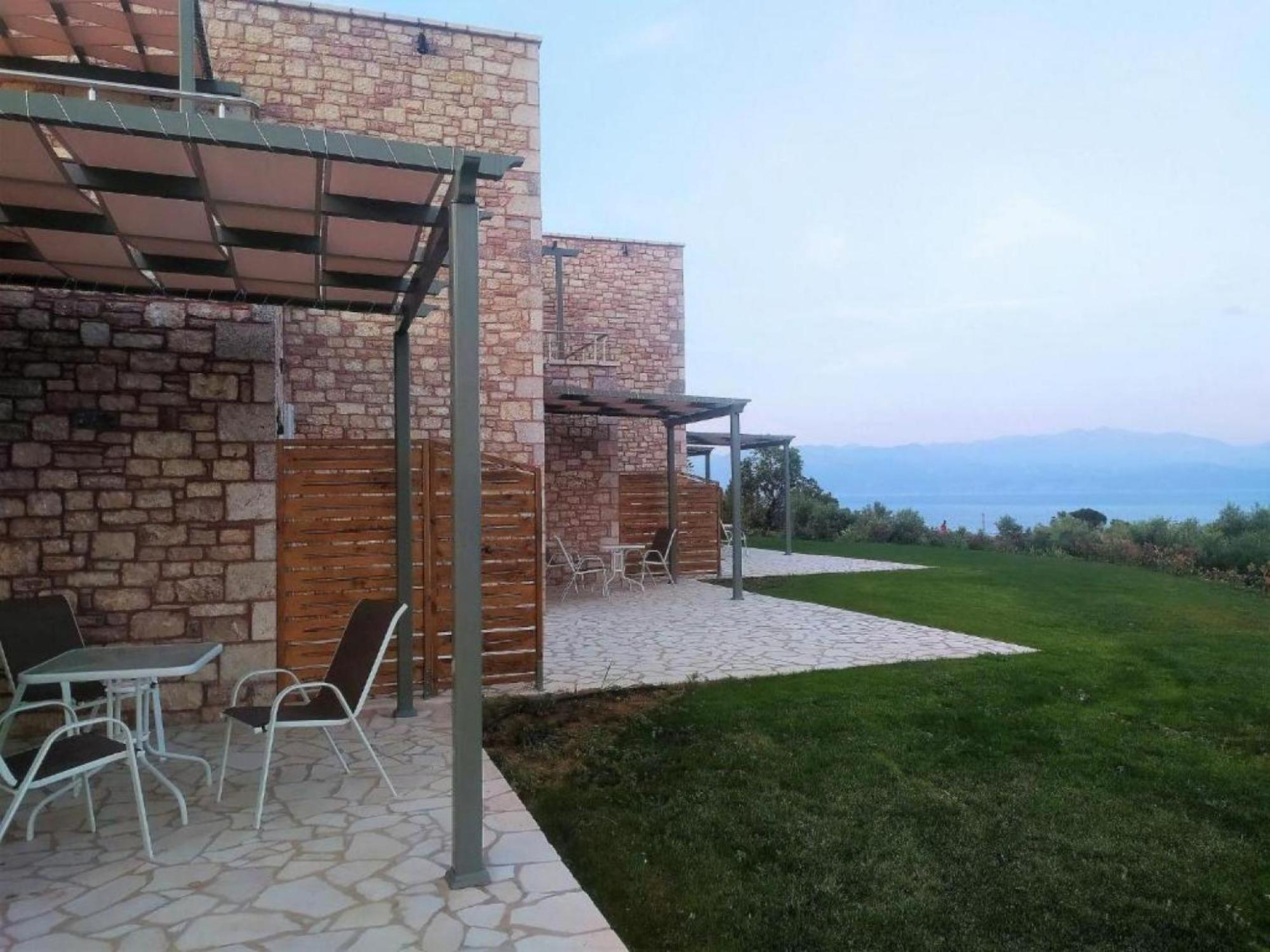 Stone Bay Houses In Messinia Kalamaki Beach Area Chrani Buitenkant foto